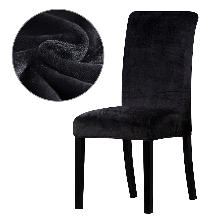 Velvet fabric Chair Cover Washable Removable Big Elastic Seat Arm Covers Slipcovers Stretch Chair Covers For Banquet Office