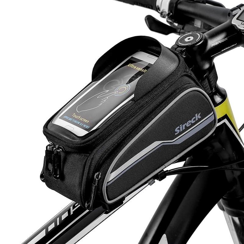 Sireck MTB Велосипед Мешок Высокое Качество Рамы Велосипеда Седло Мешок горная Дорога Велосипед Передней Верхней Труба Сумка Сенсорный 6 ''Велосипед аксессуары