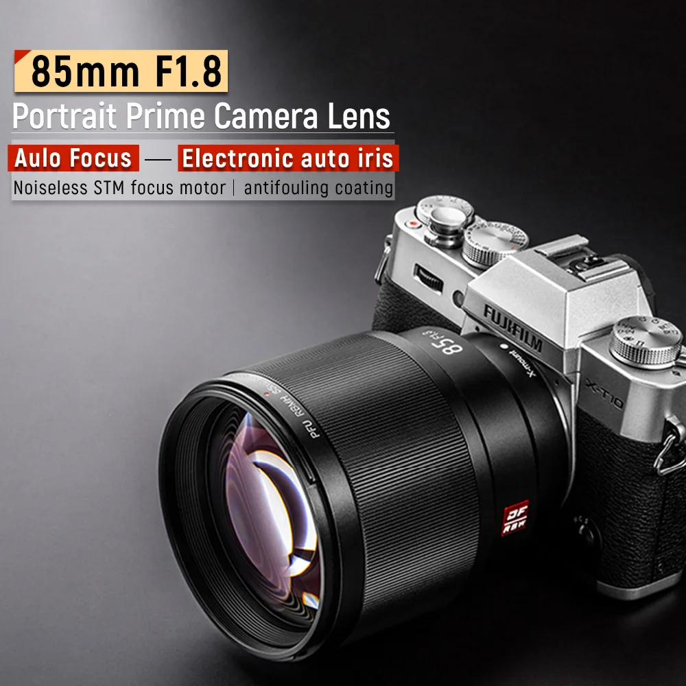 VILTROX 85mm f/1,8 STM автофокусом объектив с фиксированным фокусом F1.8 объектив для Камера Fujifilm X-mount X-T3 X-T30 X-T20 X-T100 X-H1 X20 X-Pro2