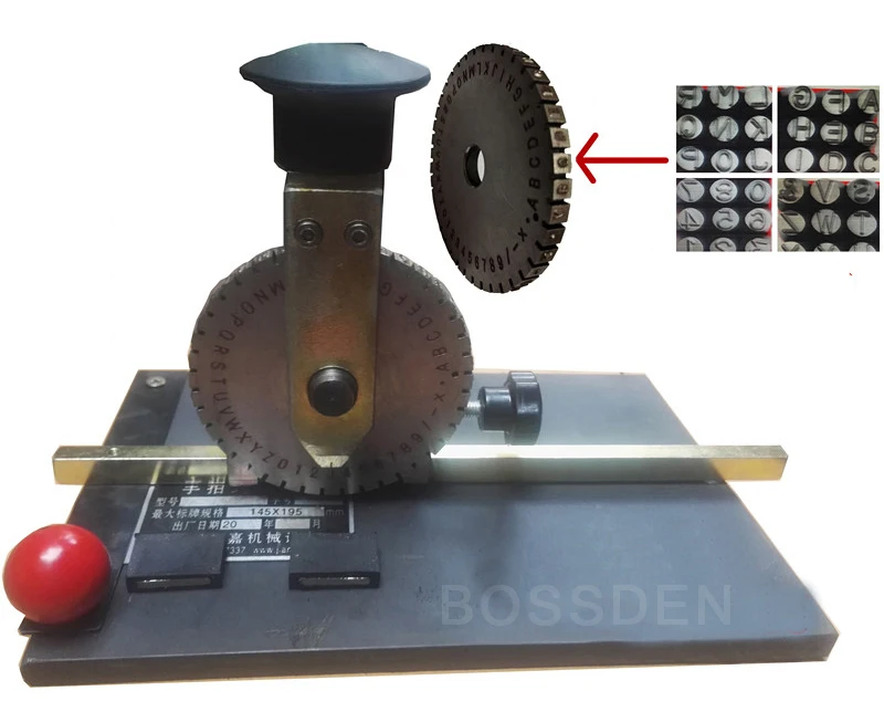 BOSSDEN ручная тисненая машина пресс на жетон для собак Matel вывешивания