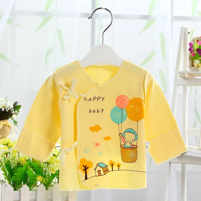 Одежда для малышей 2016 г. Всесезонная футболка новорожденного однотонная с