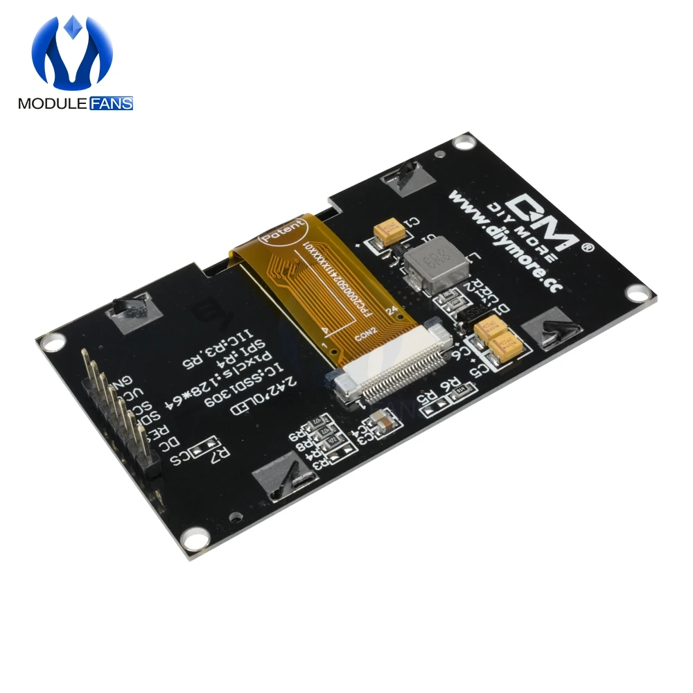 Цифровой Желтый ЖК-экран 12864 128X64 OLED дисплей модуль C51 плата для Arduino Diy Электронные 2,4" 2,42 дюймов SSD1309 STM32