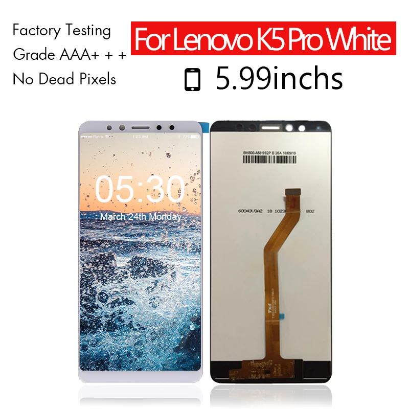 ЖК дисплей для lenovo K5 Pro сенсорный экран дигитайзер бесплатная доставка|Экраны