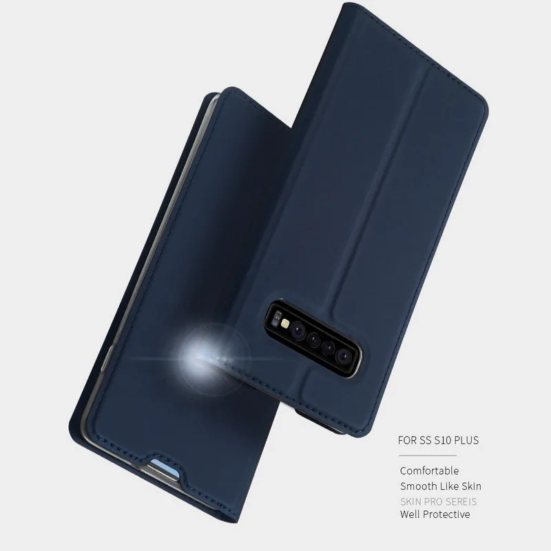Чехол-книжка с магнитной застежкой для samsung Galaxy S10, S9, S8 Plus, Note 8, 9, тонкий кожаный держатель для карт, чехол, Fundas