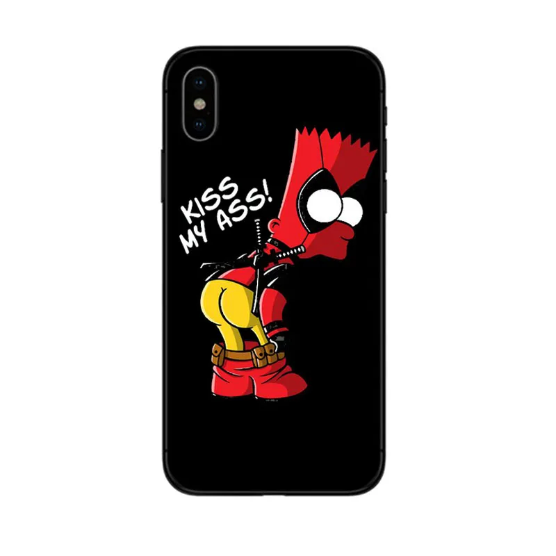 

HOUSTMUST Homer J. Simpson soft silicone black TPU case for iPhone 7 8 6 6s 7 8 PLUS XR XS MAX for iphone X 6 7 8 X shells case