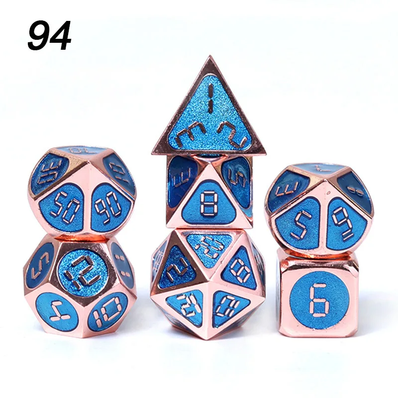 Chengshuo rpg кости Металлические dnd набор многогранных подземелья и дракона настольная игра цинковый сплав доступны в нескольких цветах d20 10 8 12 - Цвет: 94