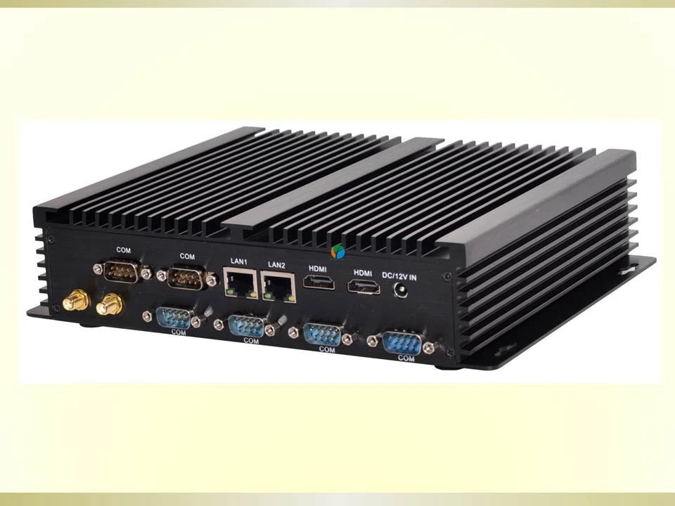 Intel Core i5 4200u безвентиляторный промышленный Мини ПК Windows 10 tv Box HDMI 6 RS232 Dual NIC 2 LAN 8 USB WiFi прочный компьютер