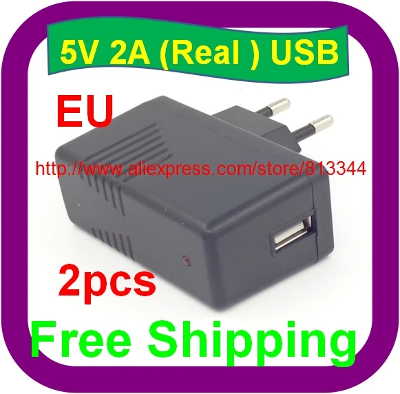 

2 шт., USB-адаптер для зарядного устройства, 100-240 в перем. Тока, 5 В, 2 А