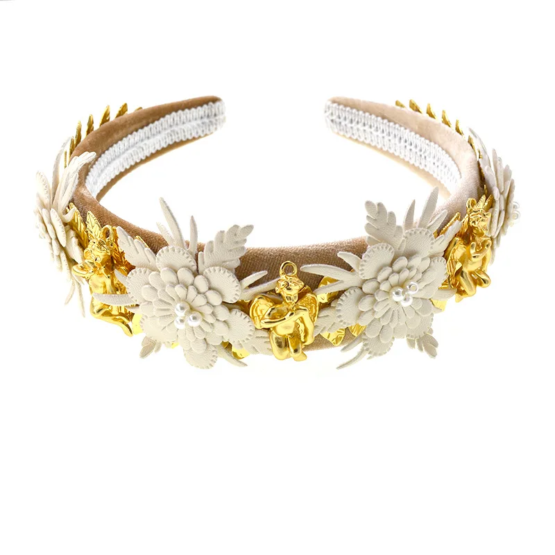 Винтажный обруч для волос в стиле барокко женские золотые повязки на голову