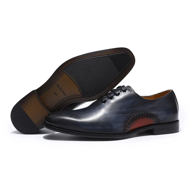 Высококачественная Мужская модельная обувь из натуральной кожи с ручной