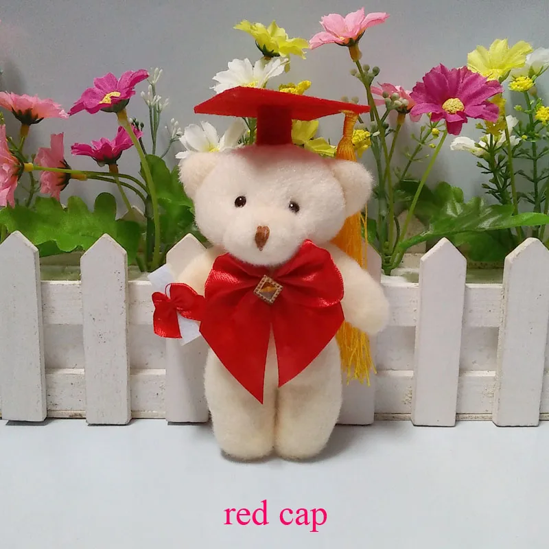 13 см милый мультяшный букет Мишка плюшевая игрушка набивная graduation Bear плюшевый