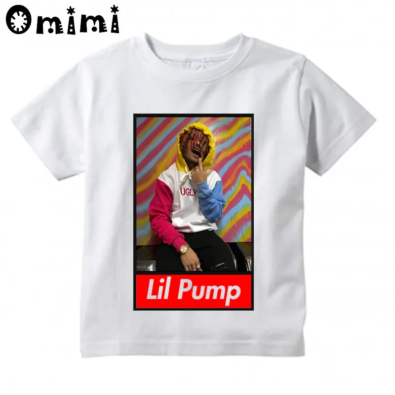 Футболка для мальчиков и девочек Lil Pump Singer Music Design Детские отличные повседневные