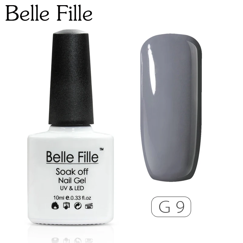 Belle Fille серый коричневый разноцветный гель для ногтей Набор лаков Vernis