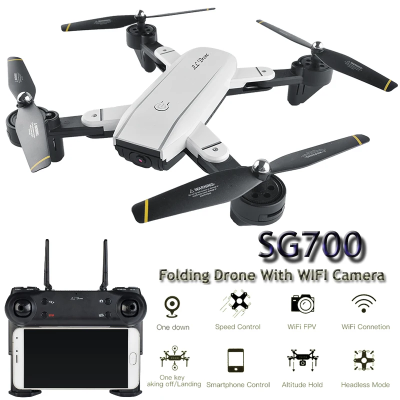 Дрон камера SG700 складной Радиоуправляемый квадрокоптер с HD камерой оптическим
