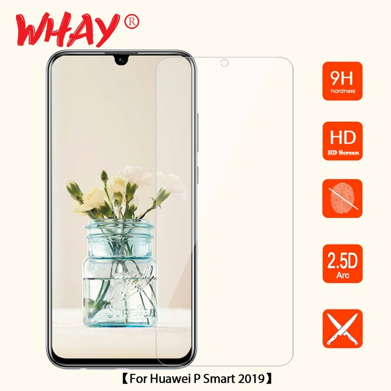 WHaY 2.5D Закаленное стекло для huawei P Smart 2019 чехол защитная пленка 2019|Защитные стёкла и