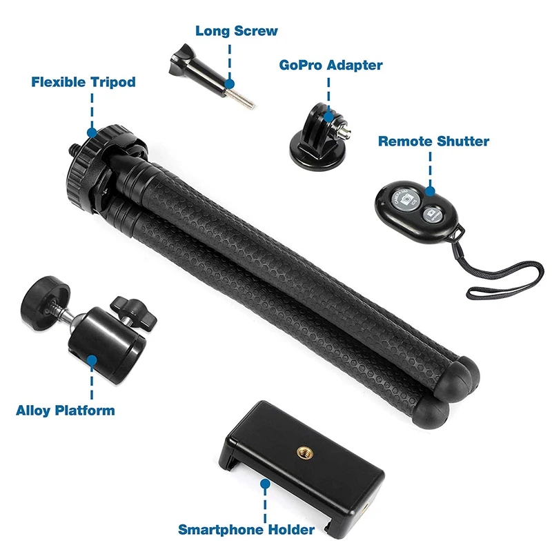 Штатив для телефона Гибкий штатив сотового регулируемый держатель камеры с