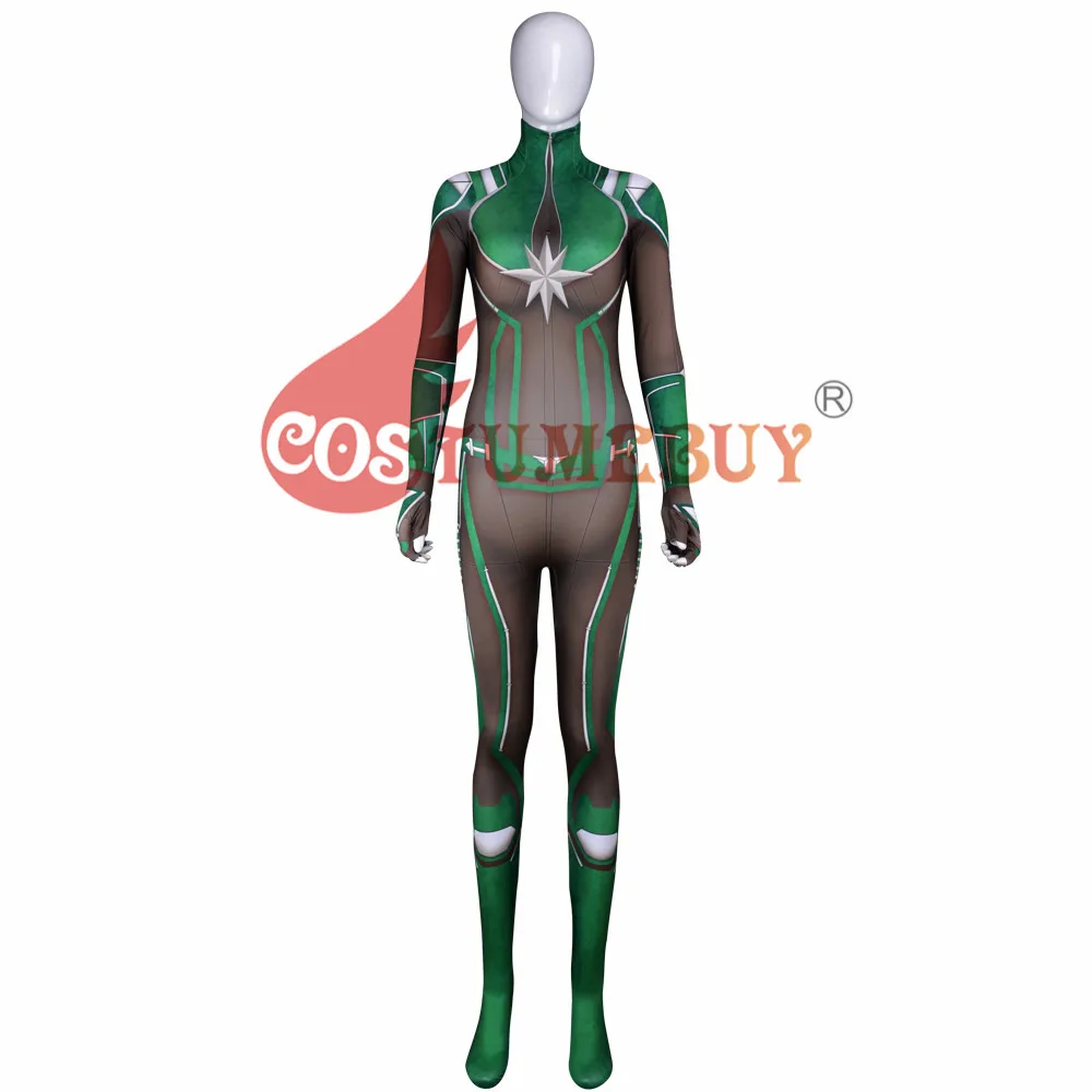 CostumeBuy Марвел Капитан косплэй ms. Marvel Carol костюм кары Дэнверс плёнки комбинезон Хэллоуин Zentai для женщин Взрослый комбинезон - Цвет: B