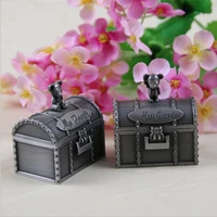 newborn baby family gift pirate treasure chest first tooth and first curl boxes metal artcraft trinket box toys organizer z112