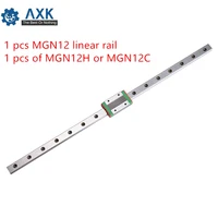 3d printer block 12mm mgn12h 1000 mm guide linear rail set mgn12 cnc 1 pcs motion guideway bearing steel cutter 100 150 200 250