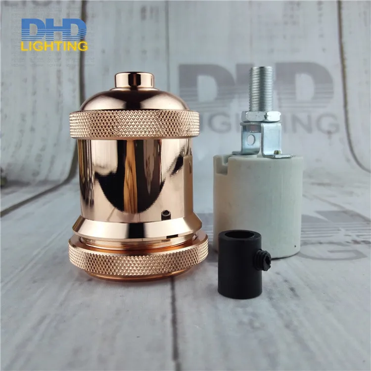 Бесплатная доставка розовое золото DIY подвесной светильник с проволокой E27