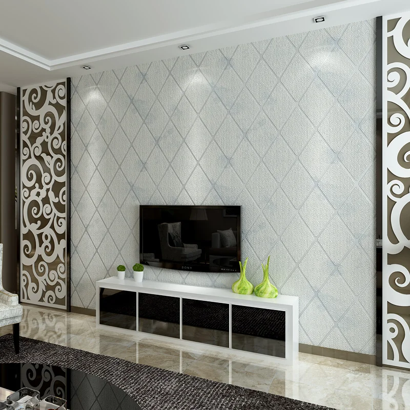 Толстые геометрические замшевые обои 3D для гостиной настенные современные