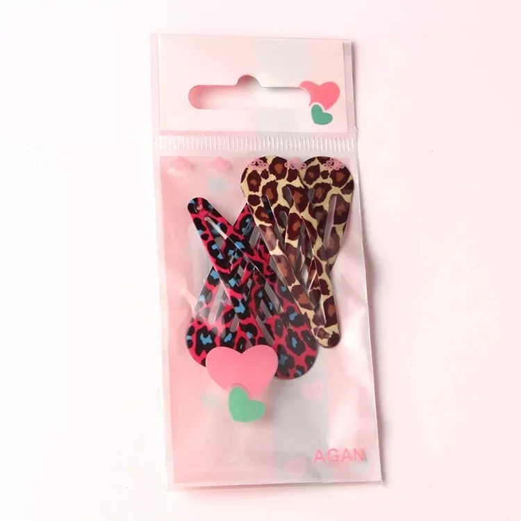 4Pcs/Pack Fashion Children Carton Headwear Set Hairpins for Girls Hair Accessories Animal Leopard Printing Clips | Детская одежда и