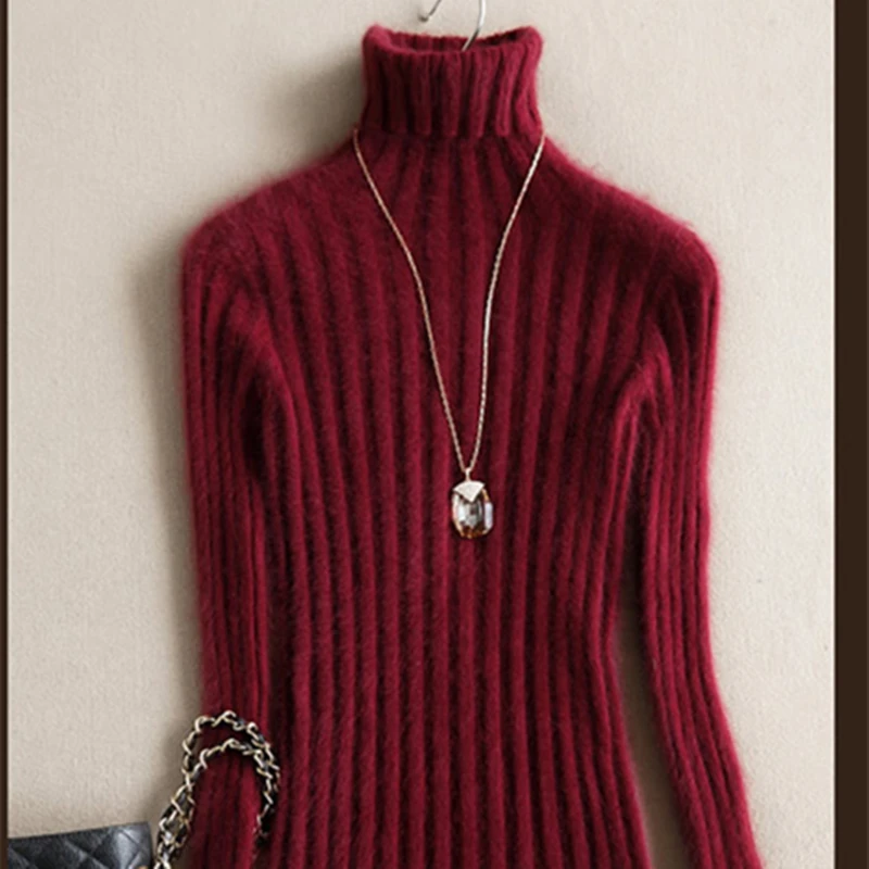 2020 чистые женские свитера с высоким воротником осенние и зимние теплые