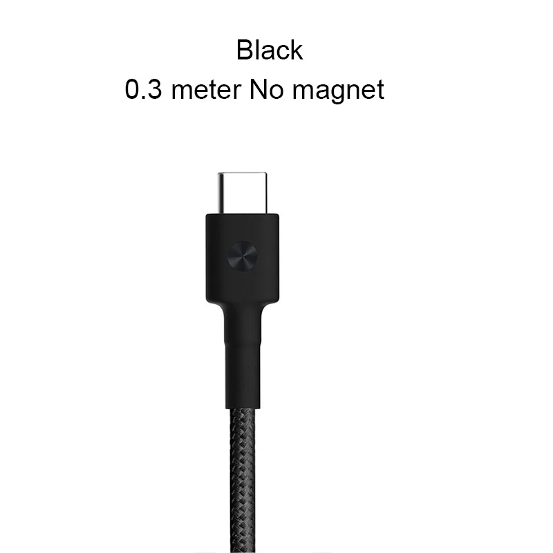 0.3M for Typec Black Usb-кабель Xiaomi ZMI Lightning для iPhone X, 8, 7, 6 Plus, кабель type-C, кабель для зарядки и передачи данных для OnePlus, магнитный кабель для зарядки, 1 м, 2 м, 0,3 м - Цвет: 0.3M for Typec Black