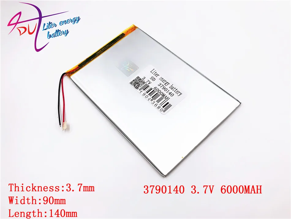 Большая емкость 3,7 V планшет батарея 6000 mah каждый бренд планшет универсальные перезаряжаемые литиевые батареи 3790140 3590140