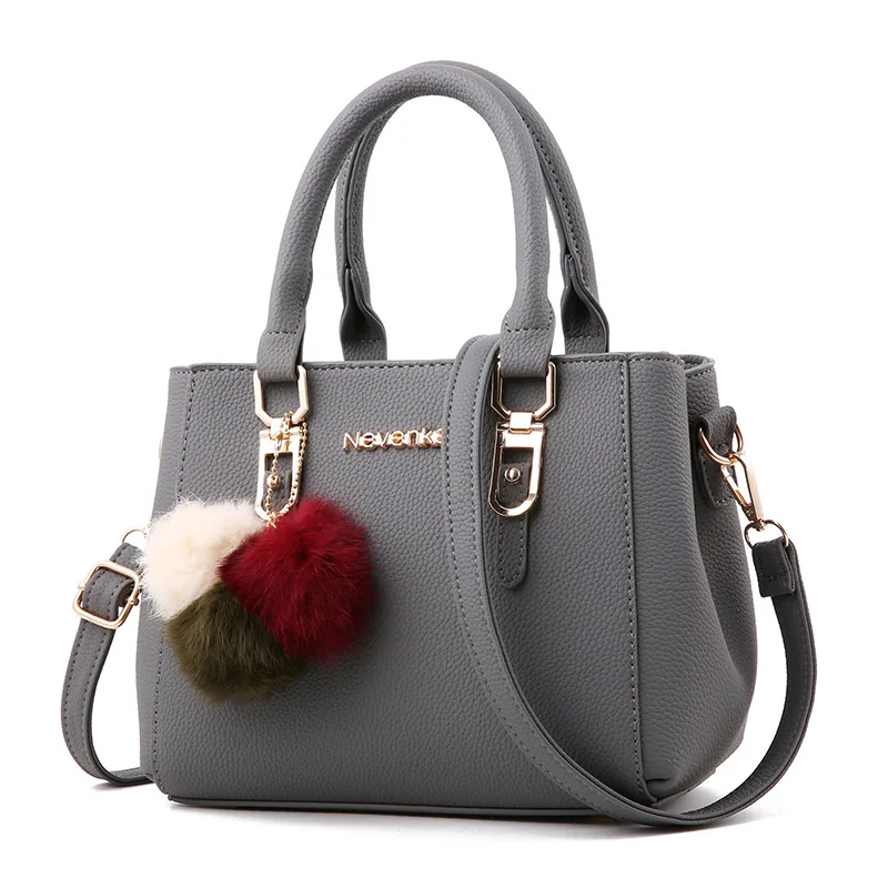 

New 2018 ladies decorative handbags solid color handbags hotsale ladies Messenger bag fashion portable Messenger bag NB189