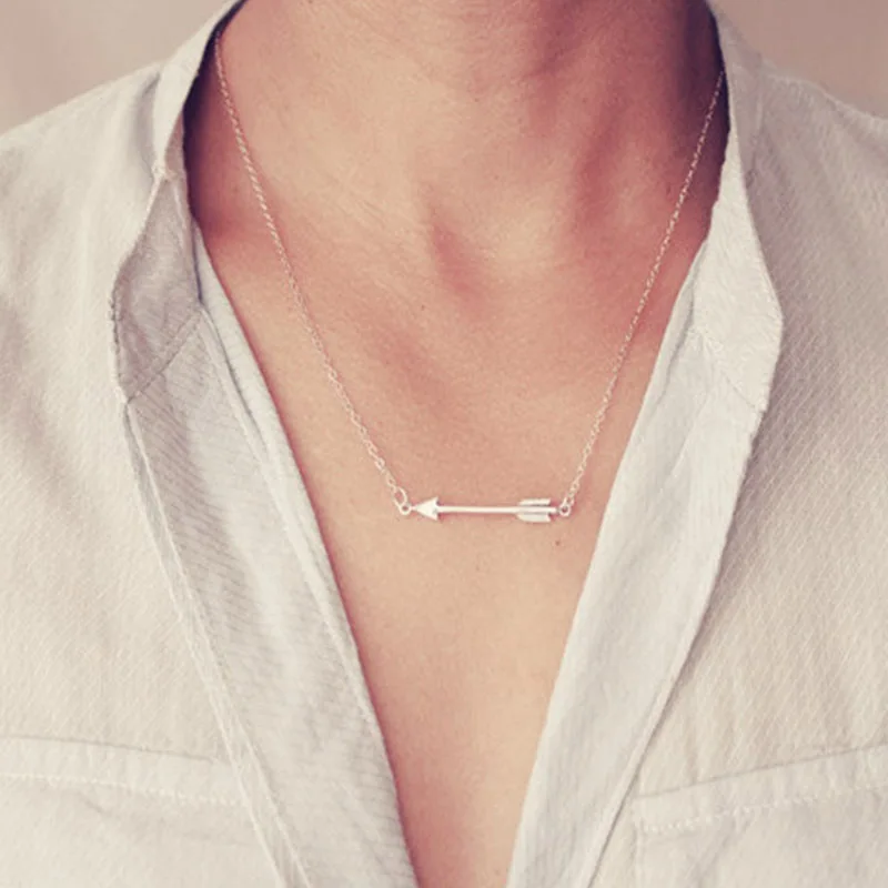 Горячая продажа Новый продукт Простота сплава стрелы ожерелье леди свитер цепь