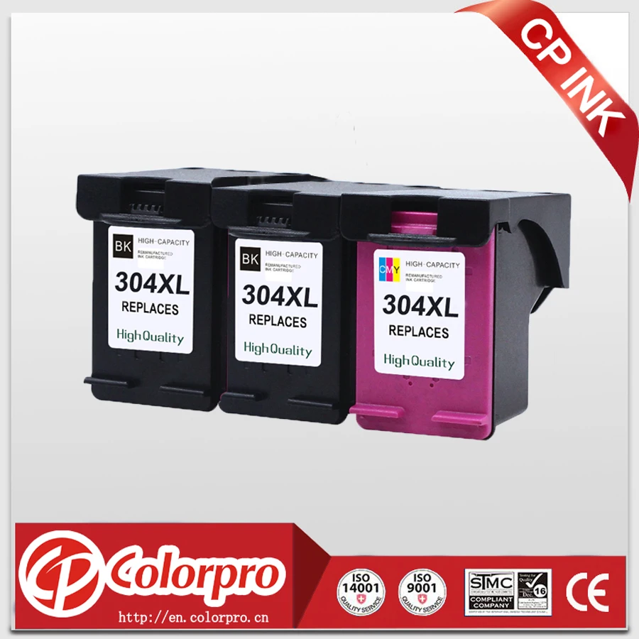 CP 304 Замена для HP304 304XL чернильный картридж HP Deskjet 3720 3721 3723 3724 3730 3732 принтер (2BK/1C)|ink