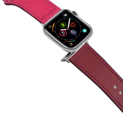 4 Кожаный ремешок для apple watch band apple watch 5 4 3 44 мм/40 мм correa iwatch band 42 мм/38 мм pulseira браслет аксессуары для часов - Цвет ремешка: 4