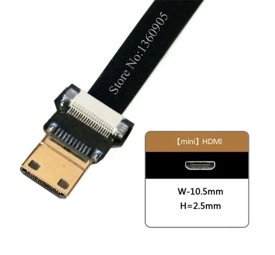 40 см/50 см/60 см Ультратонкий Мягкий кабель HDMI плоский ленточный FPV Тип C мини штекер