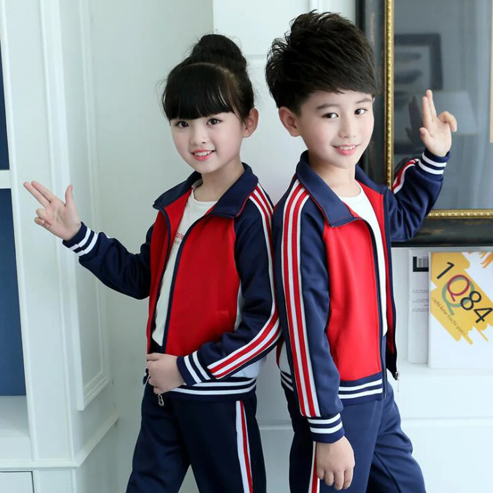 Kids Autumn School Uniforms Clothes Boy's Sports Clothing Girls Teenagers Outfits Baby Jackets Pants Tracksuit |