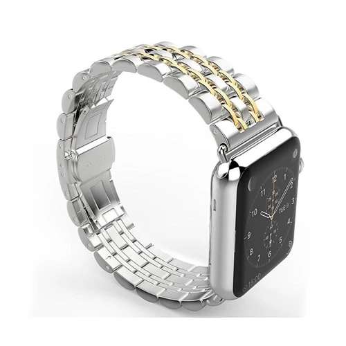 Ремешок-браслет для apple watch 44 мм 38 мм iwatch 42 мм 40 мм Пряжка-бабочка ремешок для apple watch 5 4/3 ремень - Цвет ремешка: gold
