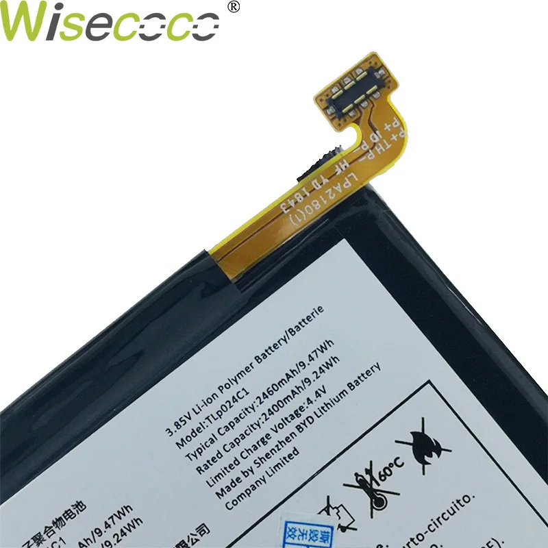 Wisecoco 2460 мА/ч, TLP024C1/TLP024CJ Батарея для Alcatel Работает с любым оператором, A3 OT-5046/Touch Shine Lite OT-5080X OT-5046D OT-5046Y 5046D 5046Y