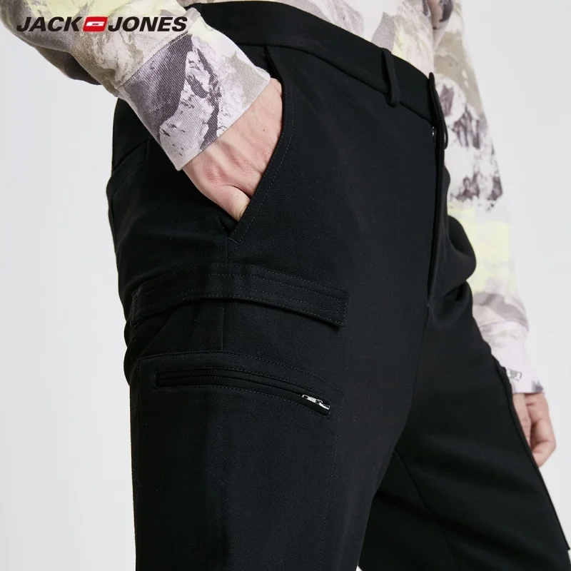 Мужские эластичные брюки карго JackJones цветные повседневные укороченные уличная