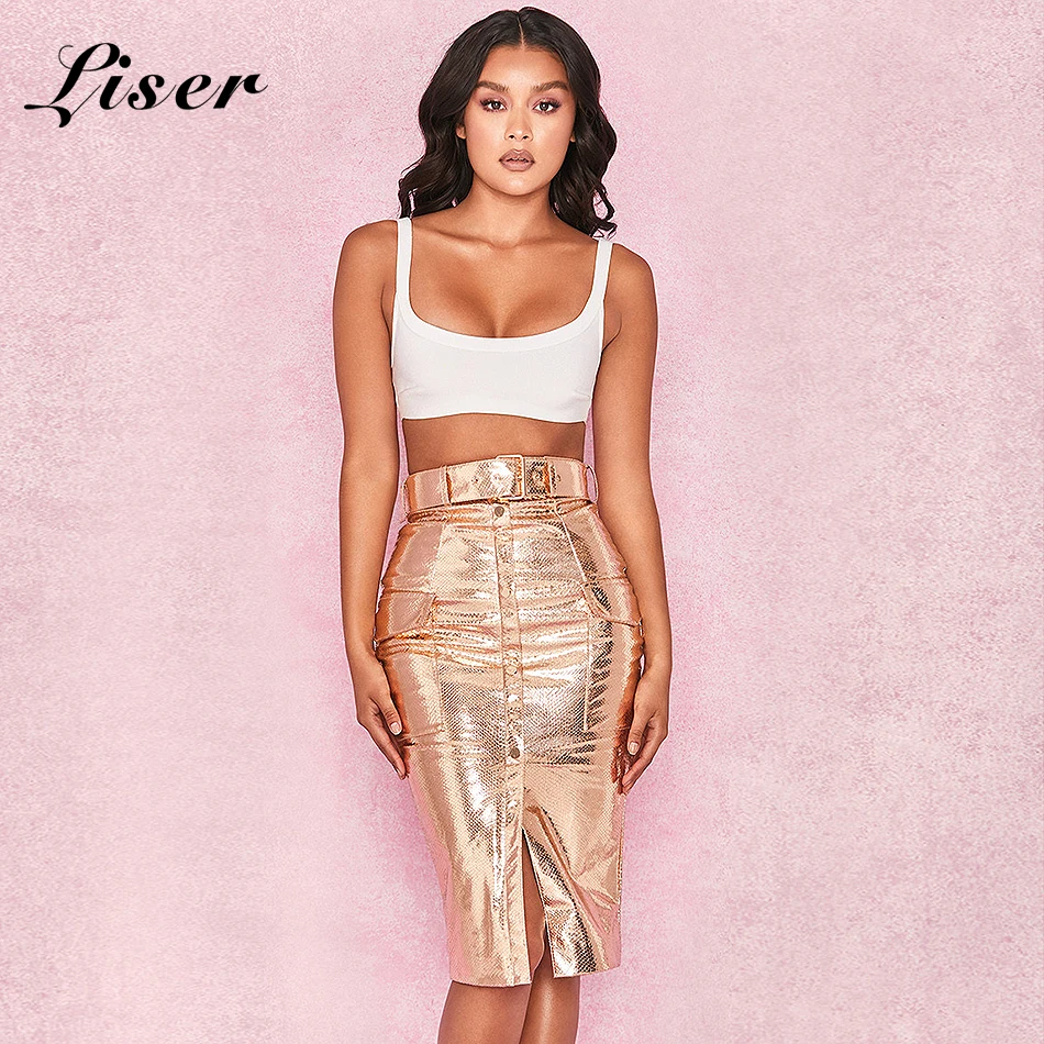 Женское облегающее платье из ПУ кожи без бретелек | Женская одежда