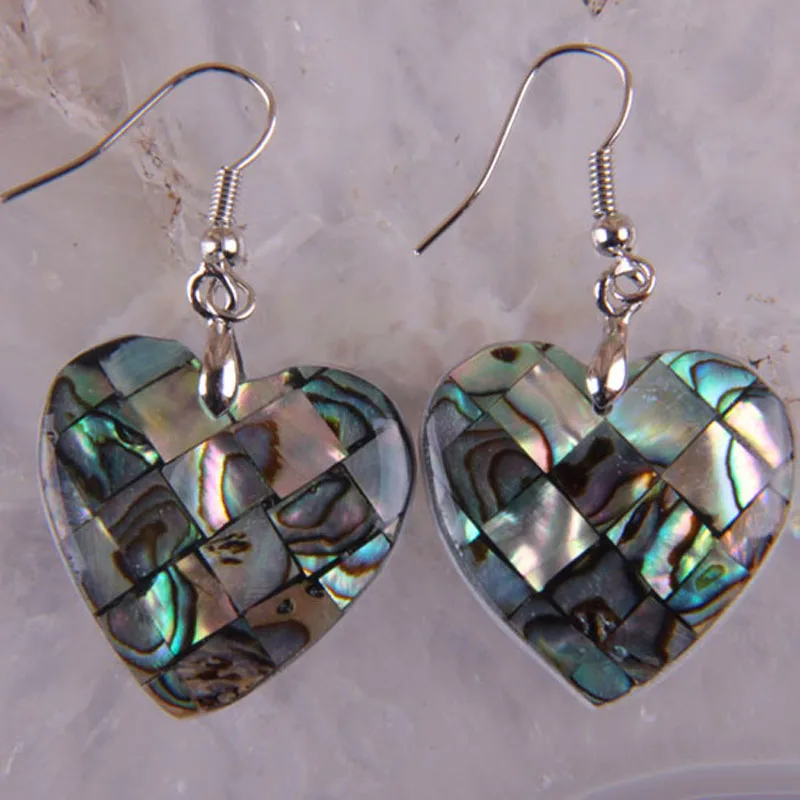 Серьги в виде ракушек с сердцем из Новой Зеландии, модные ювелирные изделия T019