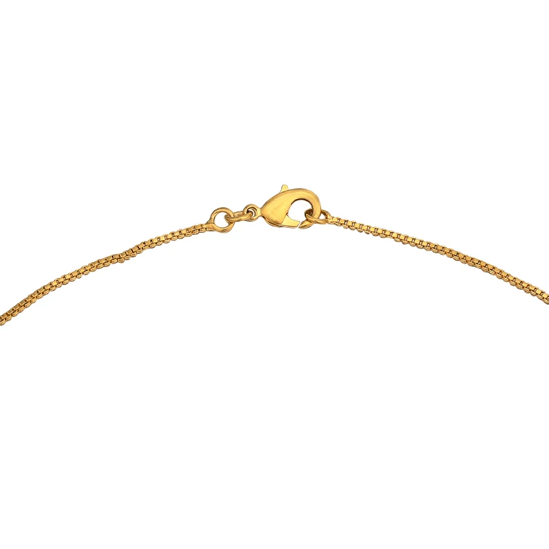 Vintage Beads Necklace 1mm Box Chain Gold color Clavicle For Women Jewelry Gift Collier |