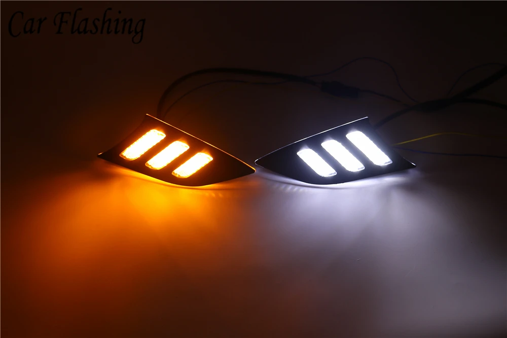 Автомобильная проблесковая 1 пара автомобиля led DRL Противотуманные Фары