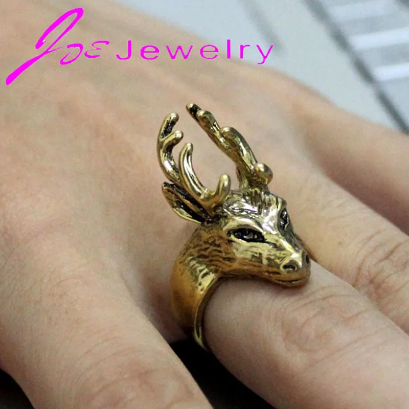 Ретро золотые рога кольца регулируемое кольцо для большого пальца мужские