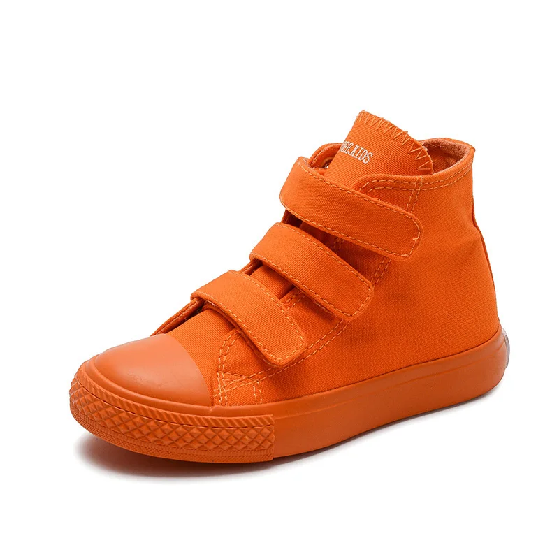 JJH-95015-orange Спортивная детская обувь из искусственной кожи и парусины воздухопроницаемые кроссовки для мальчиков детская обувь для девочек парусиновая повседневная детская обувь на плоской подошве белого цвета - Цвет: JJH-95015-orange