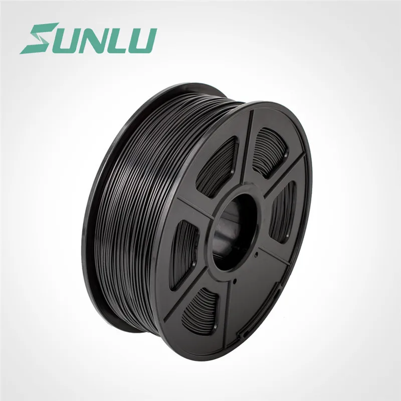 ABS-BLACK SUNLU 3d Принтер Нити ABS 1 кг 2,2 фунтов 3d печать нити для 3d принтера s и 3D ручки для детей рисование подарок печать - Цвет: ABS-BLACK