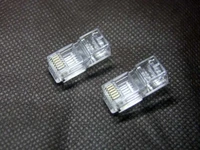 gongfeng 100pcs new connector rj11 specially made telephone lengthened 6p6c crystal head connector special sales