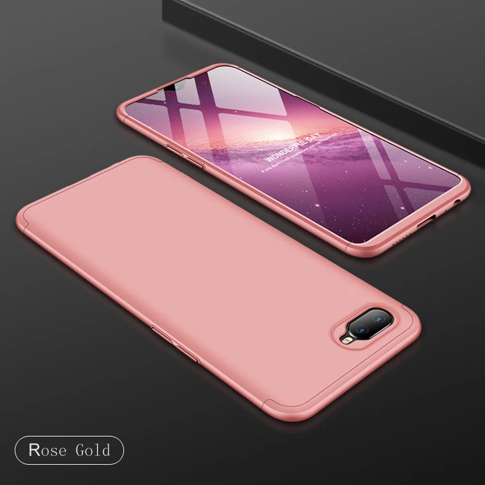 Для OPPO RX17 Neo 3 в 1 полноразмерный защитный армированный чехол с закаленным стеклом