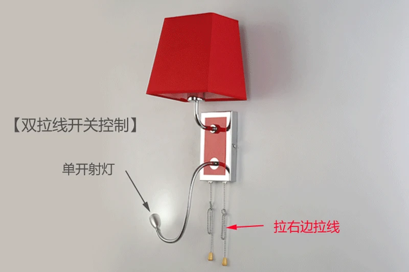 Настенный светильник для чтения со светодиодным точечным светом зеркальный