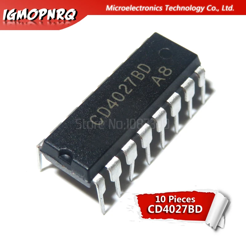 

10 шт CD4027BE CD4027 DIP16 CD4027BD