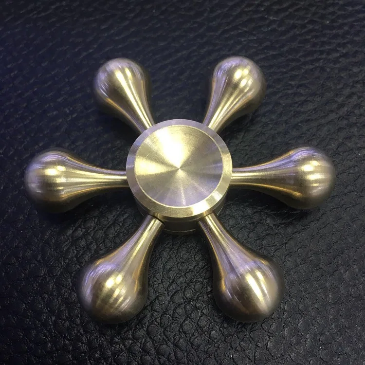 Fidget spinner шесть столбцов DIY медный палец углов падение демон суперчеловеческие